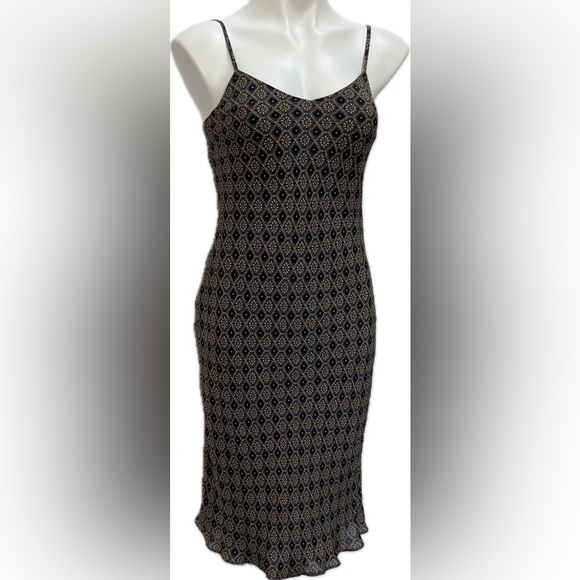 ANN TAYLOR VINTAGE Y2K 90s CLUELESS SILK SLIP DRESS - Picture 1 of 16